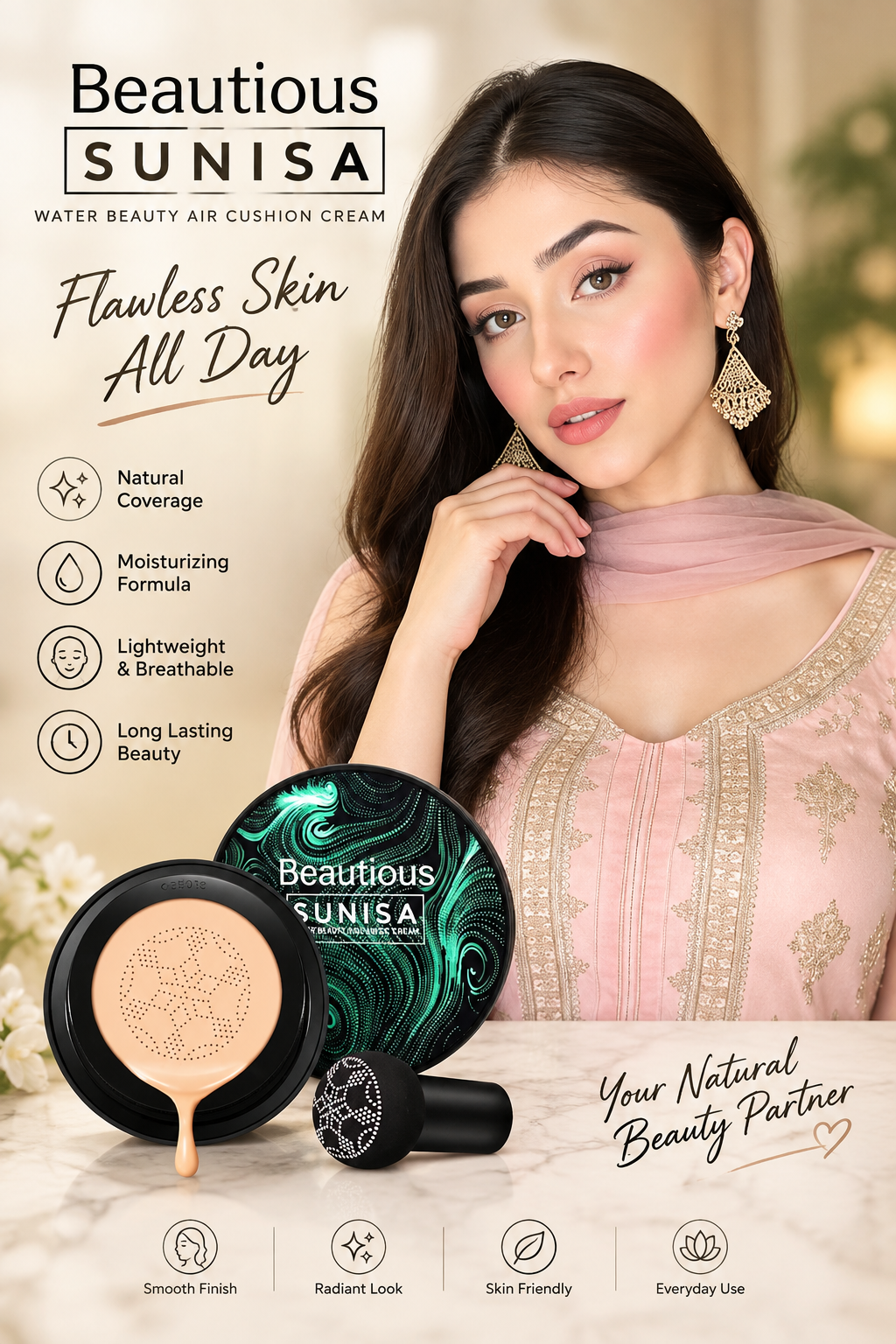SUNISA Foundation in Pakistan | Natural Coverage & Glow