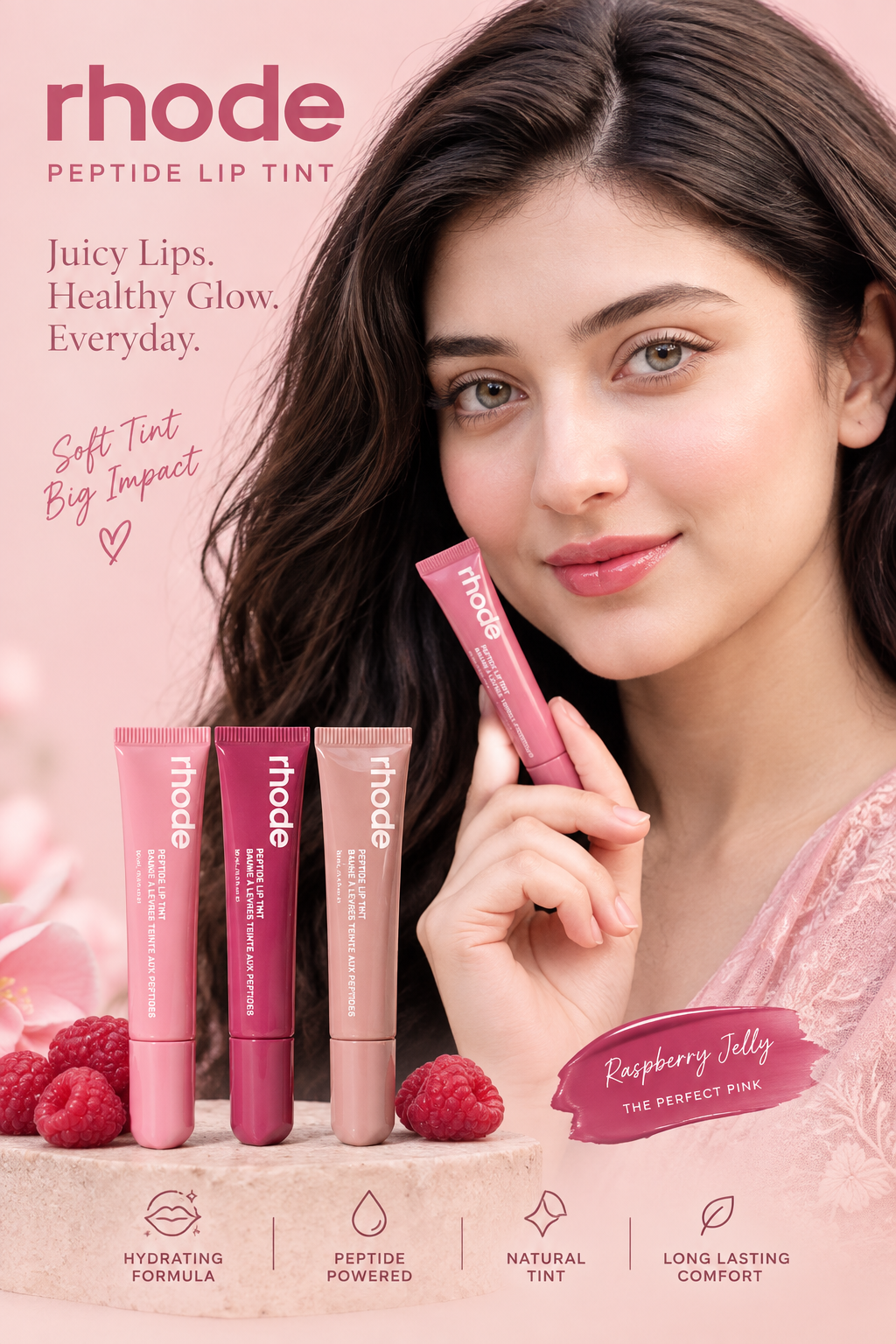 Rhode Peptide Lip Tint – Hydrating Lip Color with a Natural Glossy Finish