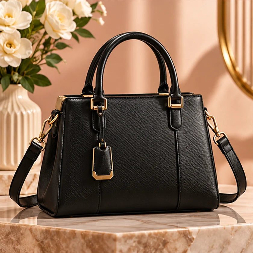 Illustrative product concept: Black Classic Top-Handle Handbag